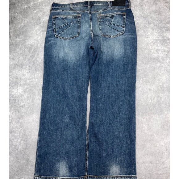Rock & Republic Jeans Men 38W x 30L Blue Stonewash Crease Relaxed Straight Y2K - Picture 13 of 15
